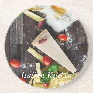 Italian Food Personalise Text Coaster