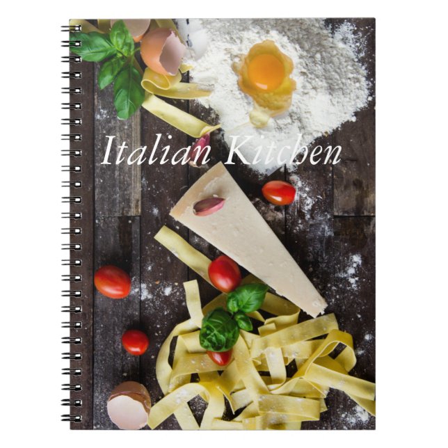 Italian Food Personalise Text Notebook (Front)