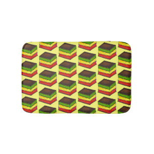 Italian Food Rainbow Tricolor Seven Layer Cookies Bath Mat
