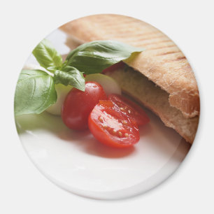 Italian food round magnet