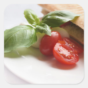 Italian food square sticker