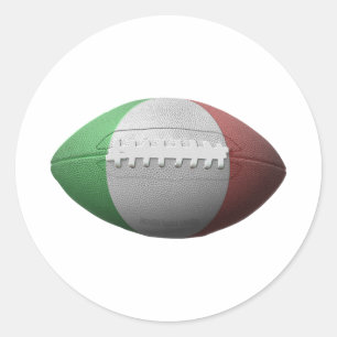 Italian Football Flag Classic Round Sticker