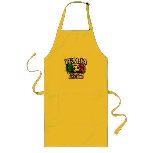 Italian Football Passion – Forza Azzurri Flag Long Apron