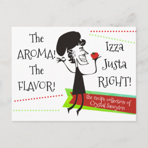 Italian French chef keeper cookbook recipe card