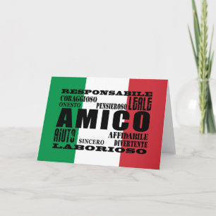 Italian Friends : Qualities Card