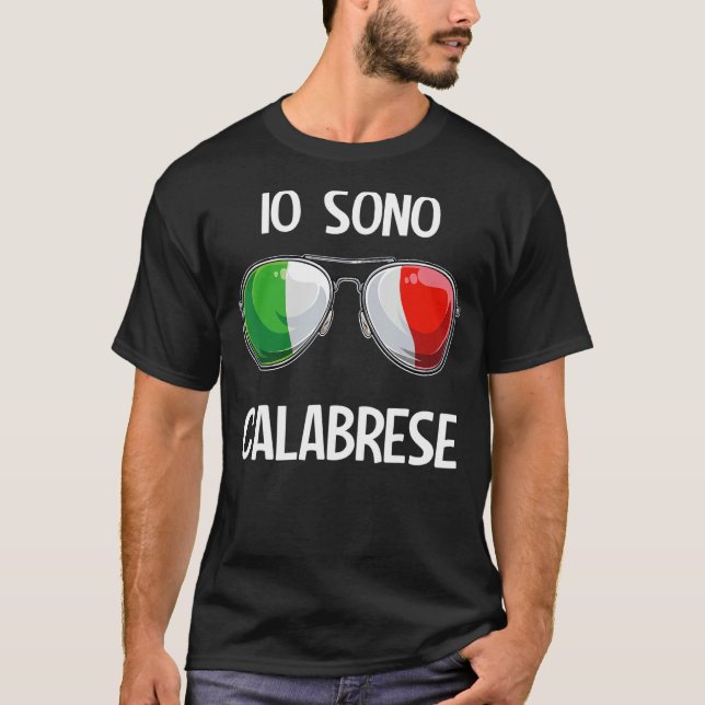 Italian Funny Italy Slang Italia Pun Io Sono Calab T-Shirt (Front)