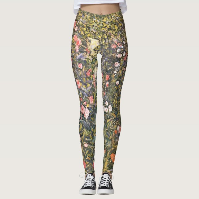Italian Garden By Gustav Klimt Leggings (Front)