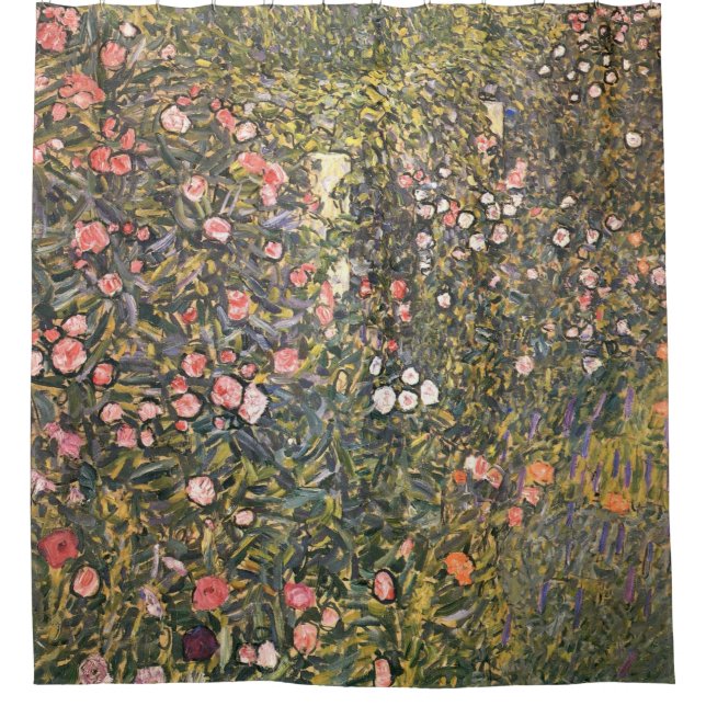 Italian Garden By Gustav Klimt Shower Curtain (Front)