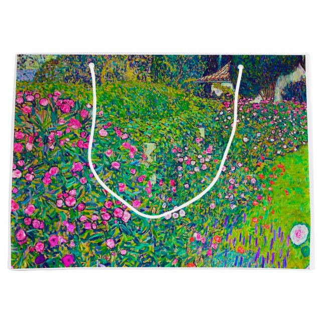 Italian Garden, Gustav Klimt Large Gift Bag (Front)