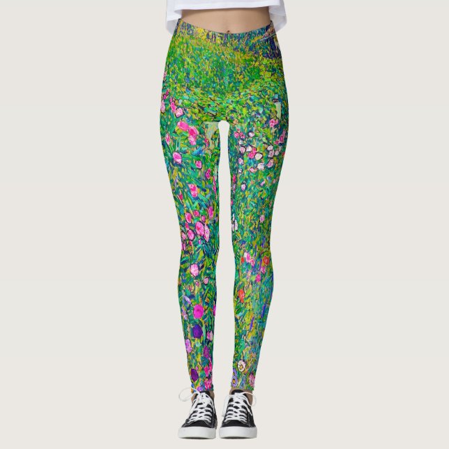 Italian Garden, Gustav Klimt Leggings (Front)