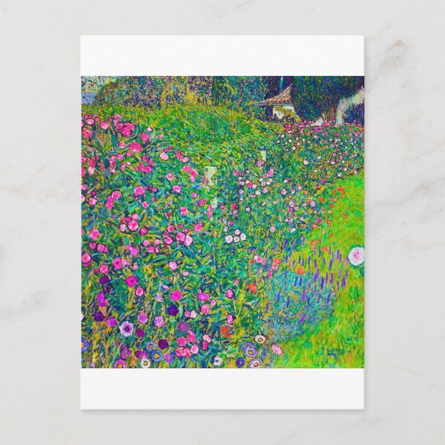 Italian Garden, Gustav Klimt Postcard (Front)