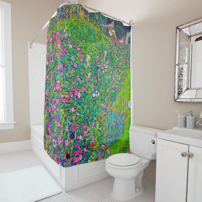 Italian Garden, Gustav Klimt Shower Curtain (In Situ)