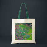 Italian Garden, Gustav Klimt Tote Bag<br><div class="desc">Gustav Klimt (July 14, 1862 – February 6, 1918) was an Austrian symbolist painter and one of the most prominent members of the Vienna Secession movement. Klimt is noted for his paintings, murals, sketches, and other objets d'art. In addition to his figurative works, which include allegories and portraits, he painted...</div>