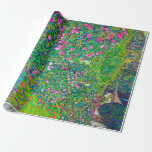 Italian Garden, Gustav Klimt Wrapping Paper<br><div class="desc">Gustav Klimt (July 14, 1862 – February 6, 1918) was an Austrian symbolist painter and one of the most prominent members of the Vienna Secession movement. Klimt is noted for his paintings, murals, sketches, and other objets d'art. In addition to his figurative works, which include allegories and portraits, he painted...</div>