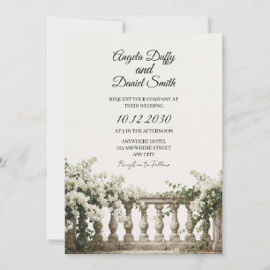 Italian Garden Terrace Wedding Invitation
