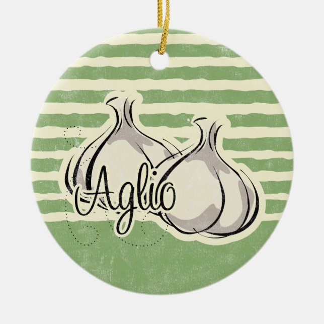 Italian Garlic Ornament (Front)