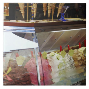 Italian gelato in display case tile