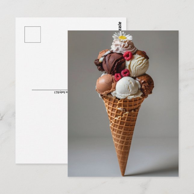 Italian gelato, Postcrossing Postcard (Front/Back)