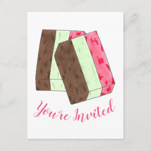 Italian Gelato Spumoni Ice Cream Party Invitation