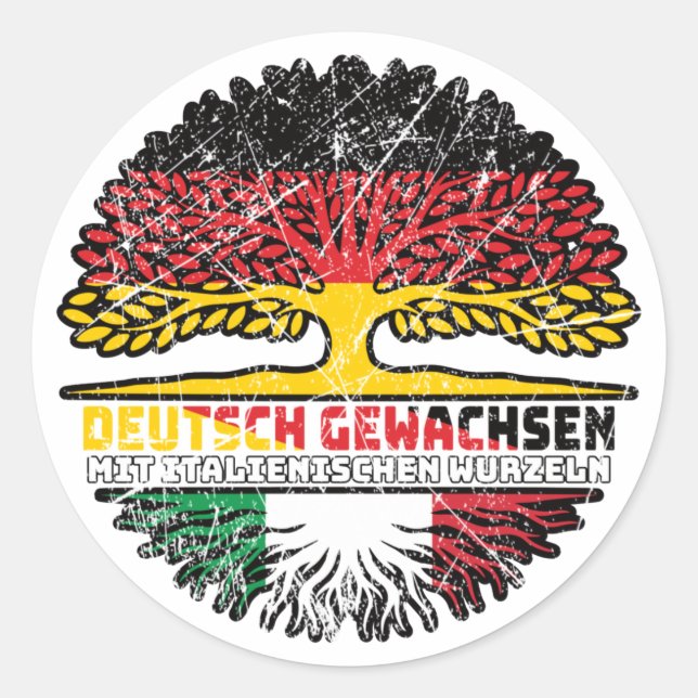 Italian German Germany Baum Classic Round Sticker (Front)