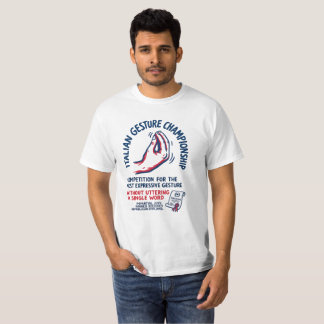 Italian Gesture Championship Funny T-Shirt — Winne