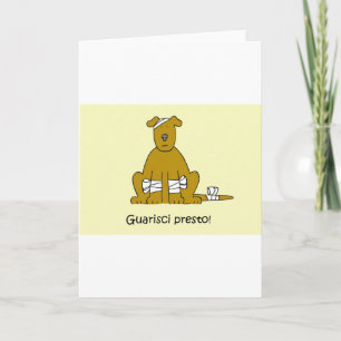 Italian Get Well Soon Guarisci Presto Card