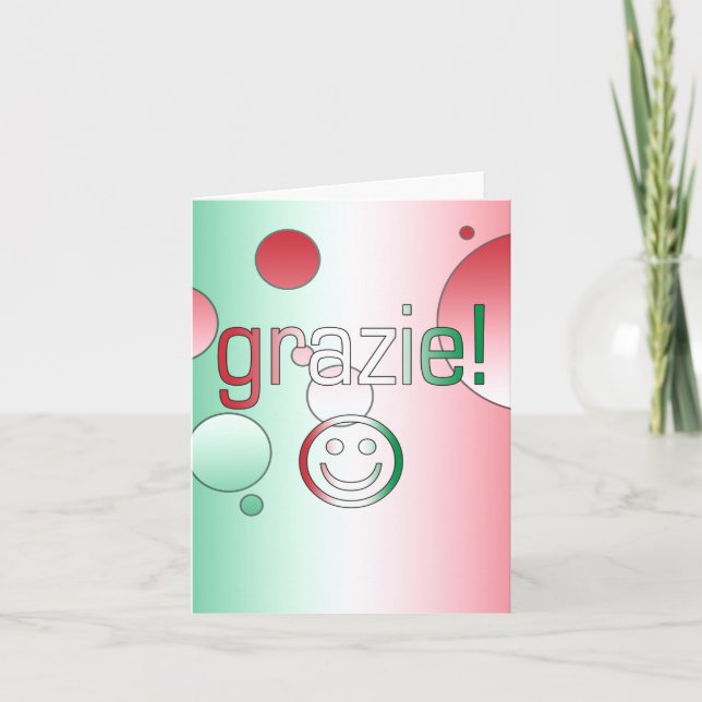 Italian Gifts : Thank You / Grazie Face (Front)
