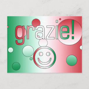 Italian Gifts : Thank You / Grazie Face Postcard
