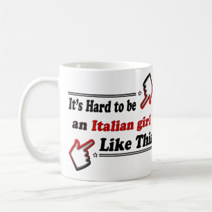 Italian girl coffee mug