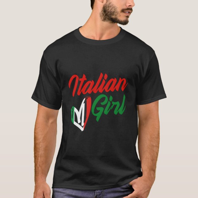 Italian Girl Cute Italy Culture Italian Roots T-Shirt (Front)