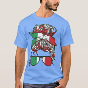 Italian Girl Italy Football World Cup 2022 Italia  T-Shirt