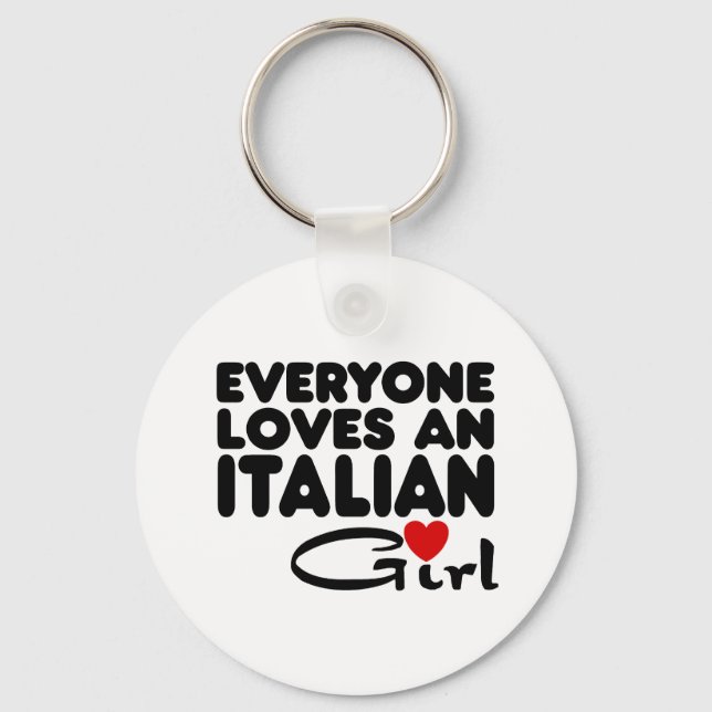 Italian Girl Key Ring (Front)
