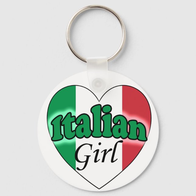Italian Girl Key Ring (Front)