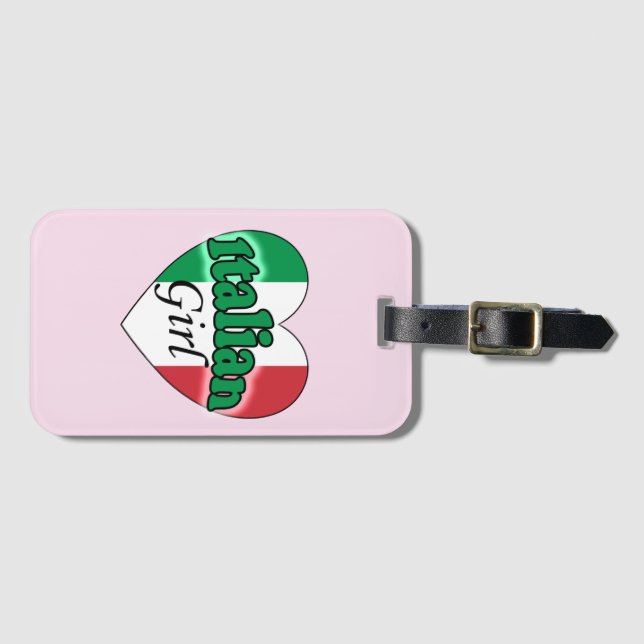 Italian Girl Luggage Tag (Front Horizontal)