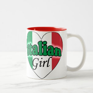 Italian Girl Two-Tone Coffee Mug