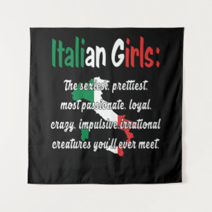 ITALIAN GIRLS FUNNY TAPESTRY