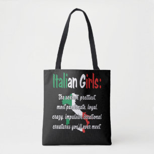 ITALIAN GIRLS FUNNY TOTE BAG