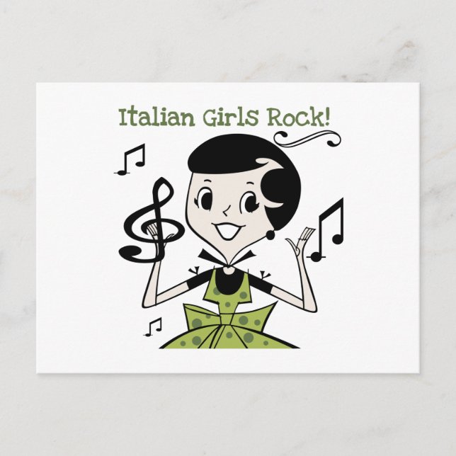 Italian Girls Rock Postcard (Front)