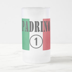 Italian Godfathers : Padrino Numero Uno Frosted Glass Beer Mug