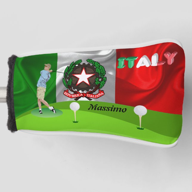 Italian golfer golf head cover (Front)