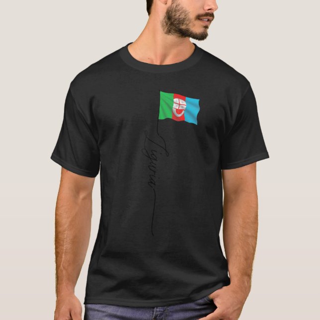 Italian Grand Duchy Flag of Liguria  Flag of Ligur T-Shirt (Front)