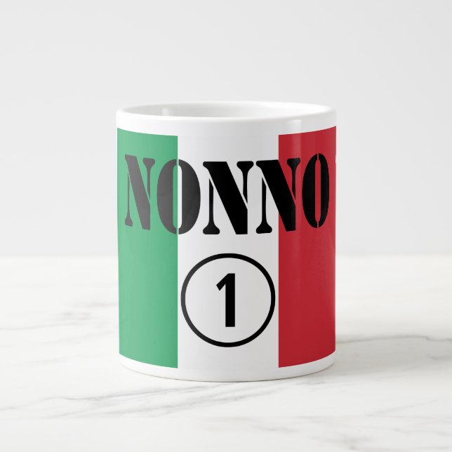 Italian Grandfathers : Nonno Numero Uno Large Coffee Mug (Front)