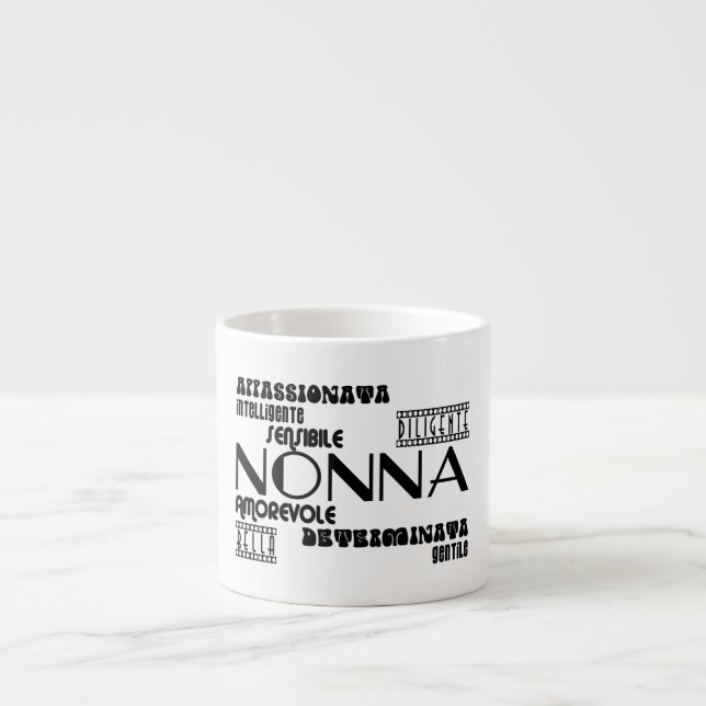 Italian Grandmothers : Qualities Espresso Cup (Front)