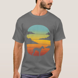 Italian Greyhound 60S 70S Sunset Dog family T-Shirt