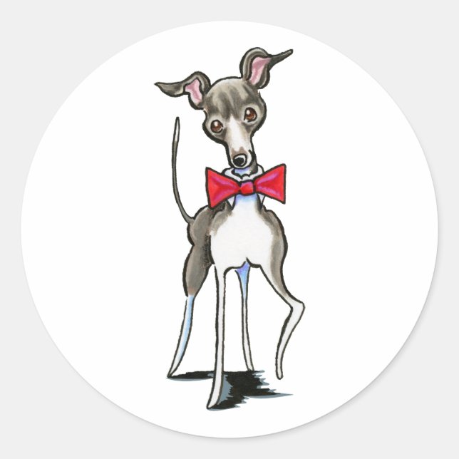 Italian Greyhound Antonio Classic Round Sticker (Front)
