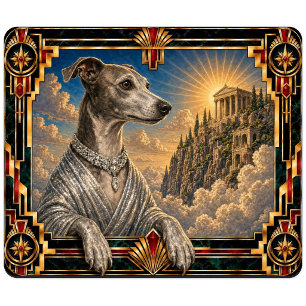Italian Greyhound, Art Deco Dog Mouse Mat