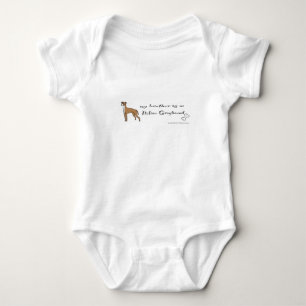 Italian greyhound baby bodysuit