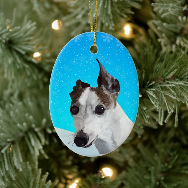 Italian Greyhound Ceramic Tree Decoration (Tree)