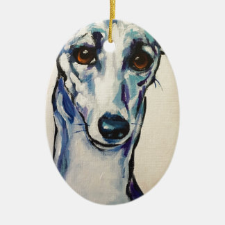Italian Greyhound Ceramic Tree Decoration
