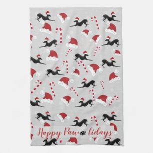 Italian Greyhound Christmas Kitchen Towel